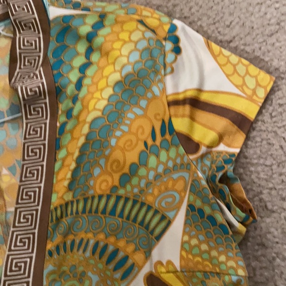 Trina Turk Silk Dress Greek Key Detail - Picture 6 of 11